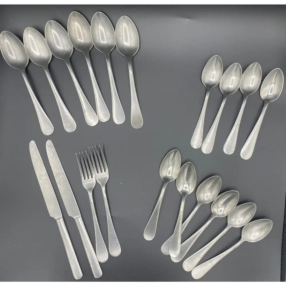 Lot 20 VTG ROYAL STAINLESS ALLEGHENY METAL WINDOR Knife FLATWARE FORKS SPOONS